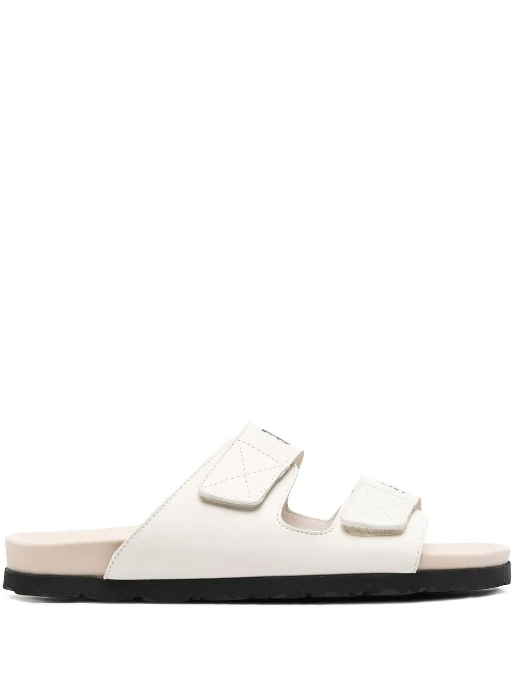 

Palm Angels logo-print leather sandals - Neutrals