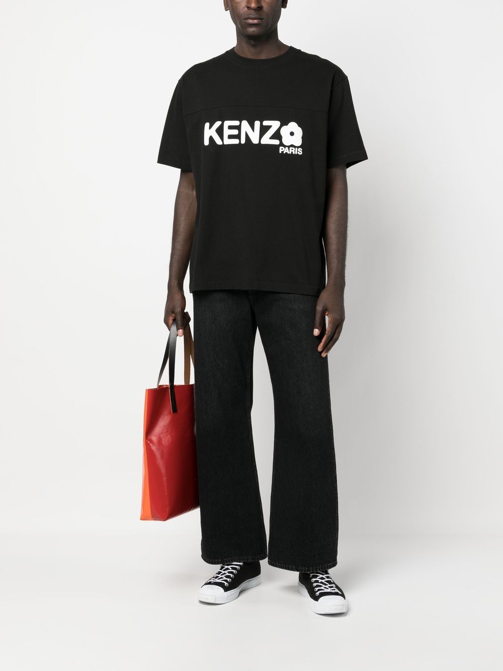 Kenzo T-shirt met logoprint - Zwart