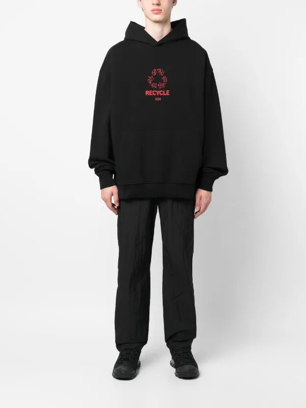 424 Recycle ロゴ パーカー | ブラック | FARFETCH JP