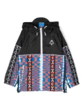 Marcelo Burlon County of Milan chets logo-print detail hooded jacket - Black