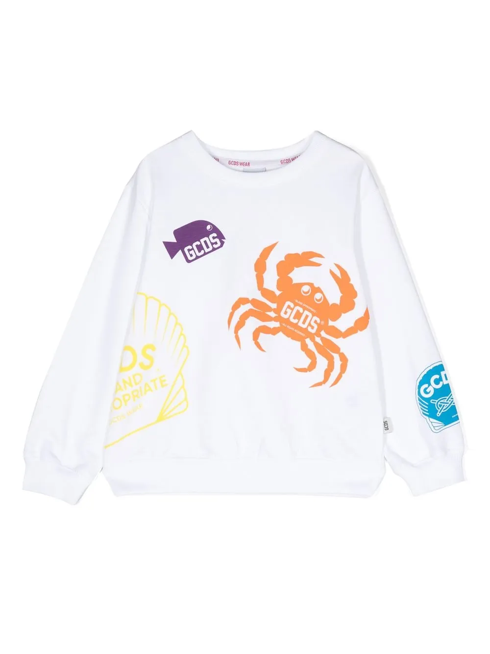 

Gcds Kids logo-print detail sweatshirt - White