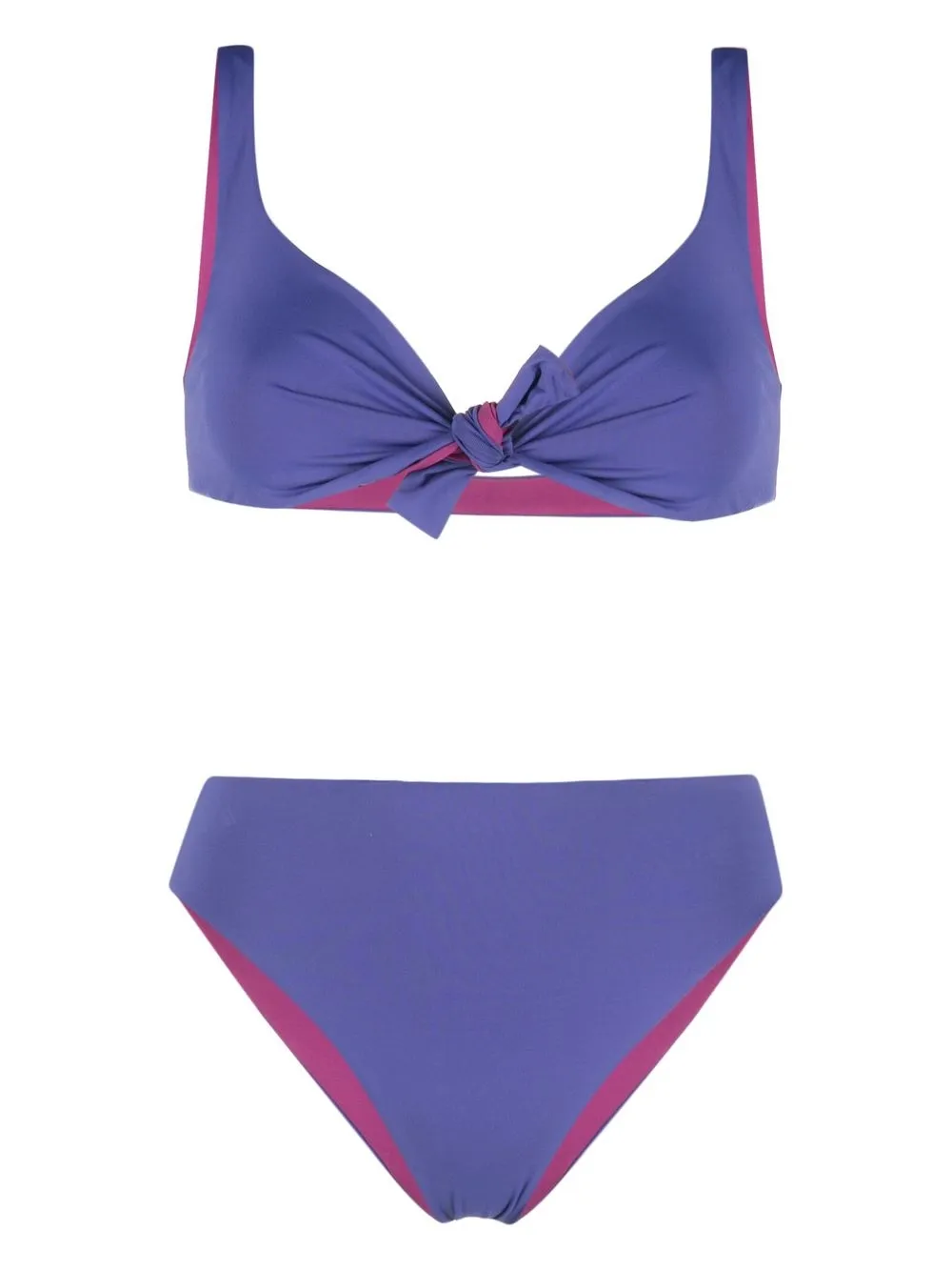 

Fisico tie-fasten two-tone bikini - Purple