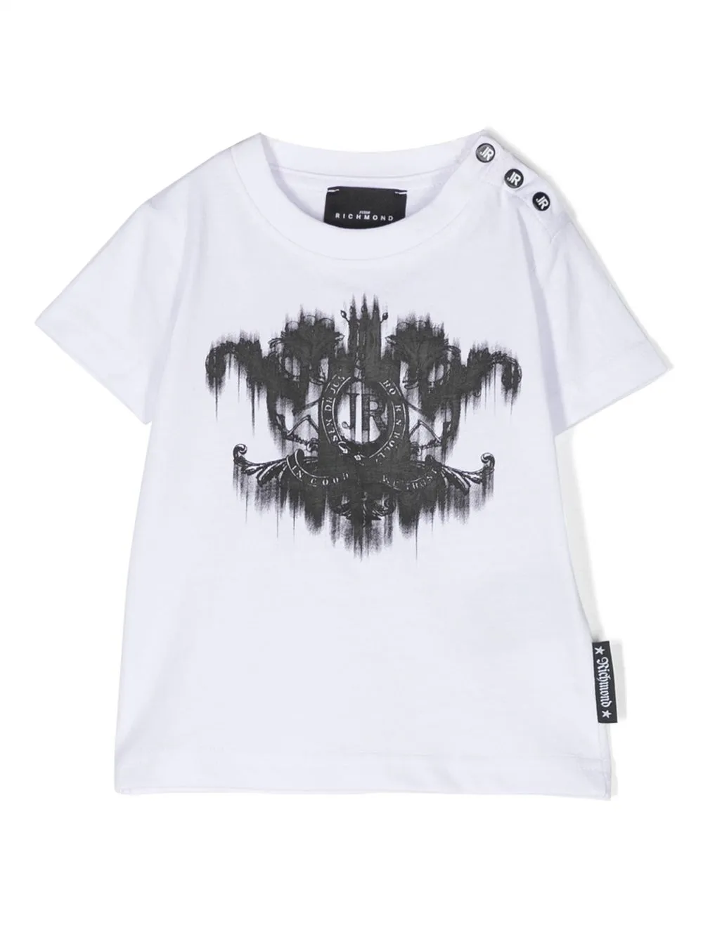 John Richmond Junior Babies' Logo-print Cotton T-shirt In 白色