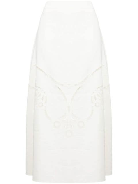Chloé falda con diseño bordados con cintura alta