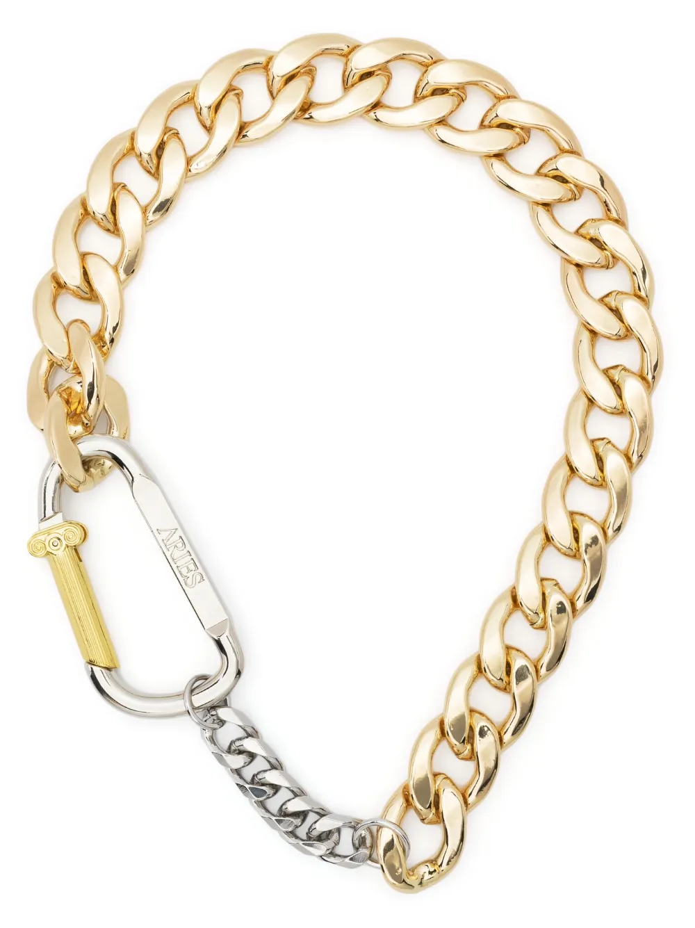 【ARIES】Column Carabiner Gold Chunky Necklace / GOLD Column Carabiner Gold Chunky Necklace Gold – Aries