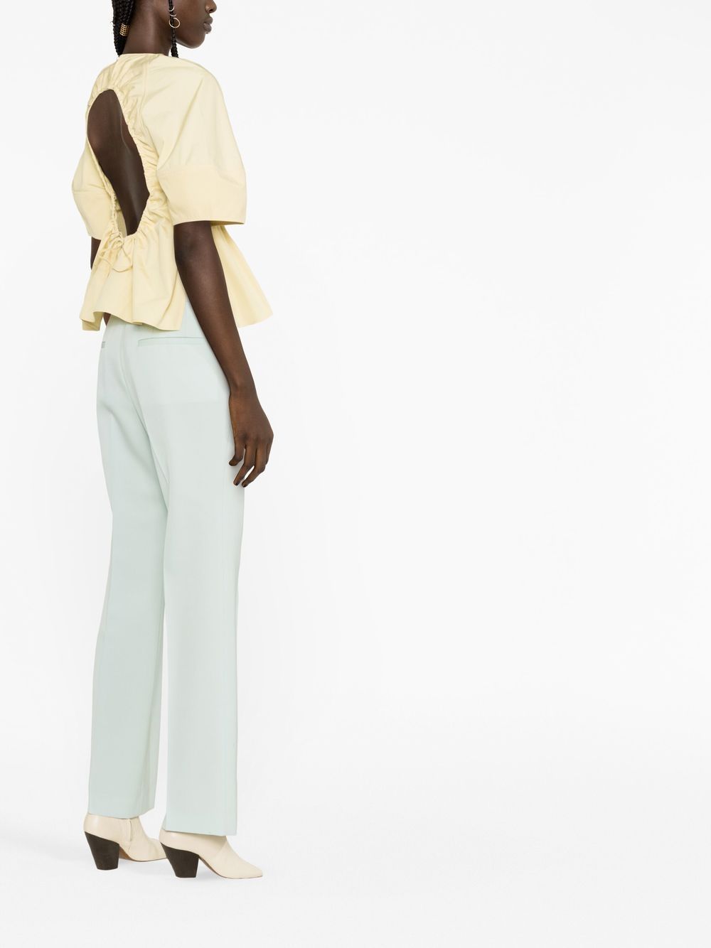 Shop Jil Sander Pressed-crease Tailored Trousers In Blau