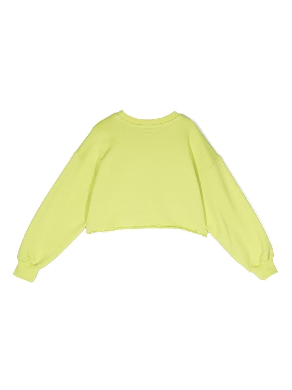 MSGM Kids Sweater met pailletten - Groen