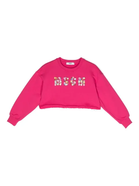 MSGM Kids sudadera con detalle del logo
