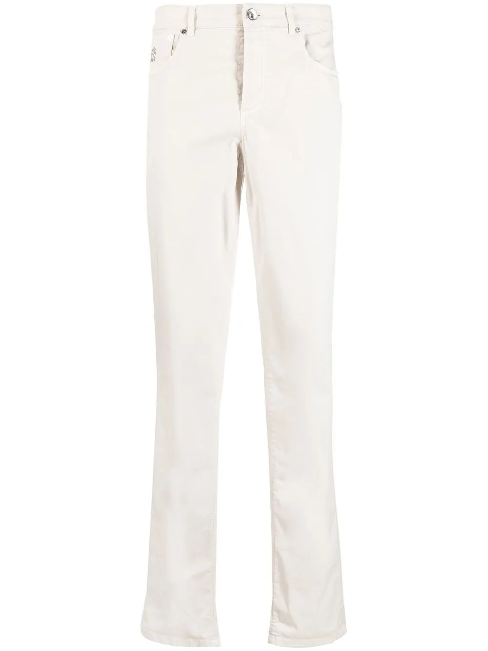 Brunello Cucinelli Tapered-leg Chino Trousers In Neutrals