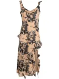 Rokh ruffle detail long dress - Neutrals