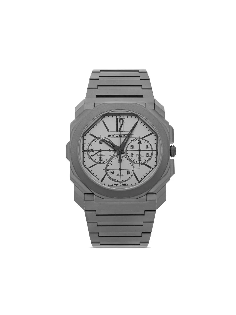 

Bvlgari Pre-Owned 2022 pre-owned Octo Finissimo Chronograph GMT Special Edition 42mm - Grey