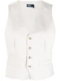 Polo Ralph Lauren V-neck cotton waistcoat - White