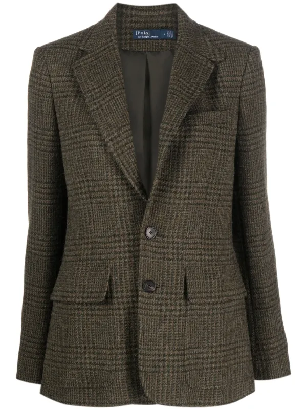 Polo Ralph Lauren Houndstooth single breasted Blazer Farfetch