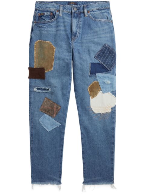 Polo Ralph Lauren patchwork-design cropped jeans Women