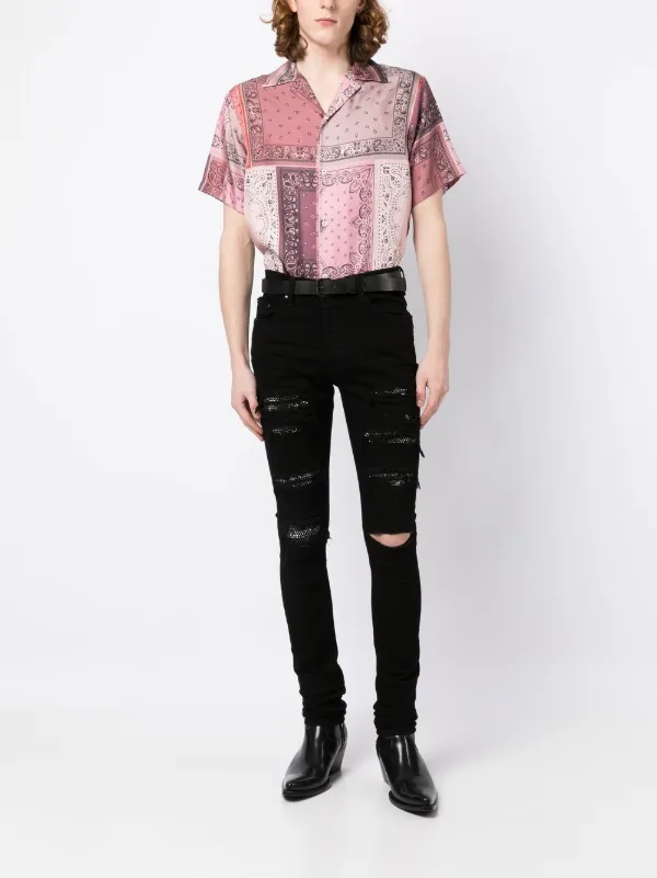 AMIRI Thrasher ビジュートリム ジーンズ | ブラック | FARFETCH JP