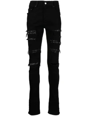 AMIRI MX1 ダメージ スキニージーンズ | ブラック | FARFETCH JP