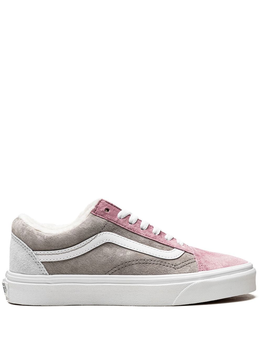 Vans Pig Suede Old Skool Sherpa Sneakers In Pink