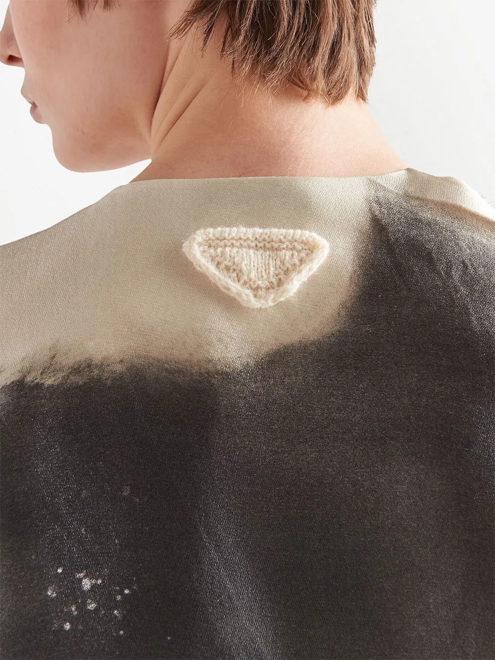Prada Creased-detail Sleeveless Blouse In Grey