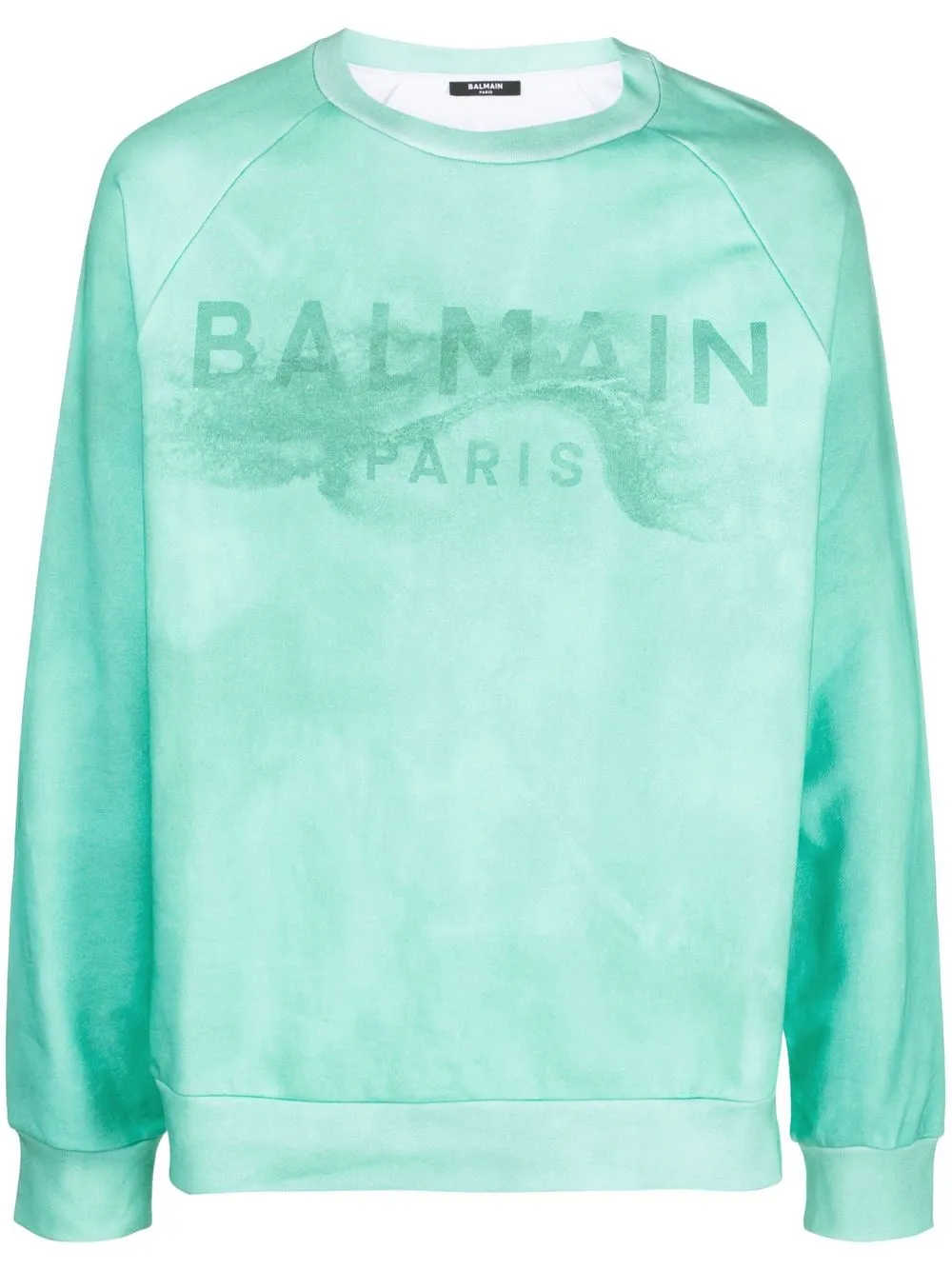 Balmain faded logo print sweatshirt - Green