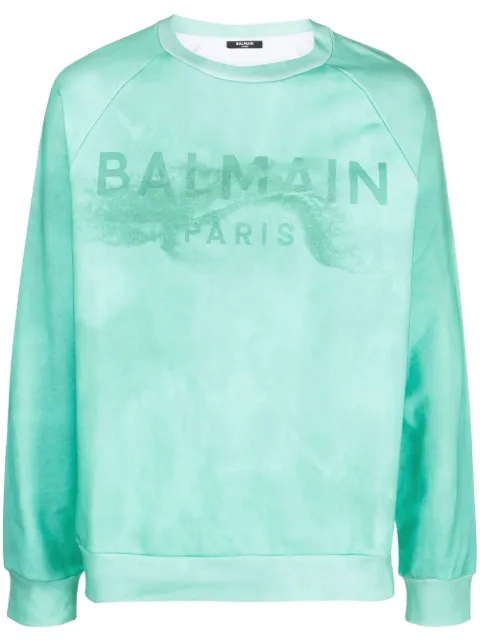 Balmain - faded logo print sweatshirt