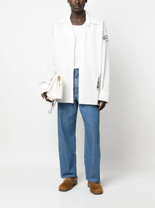 【新品】MM6 Maison Margiela パンツ ブルー 48サイズ MM6 Maison Margiela デニムパンツブルー - Pale Jute