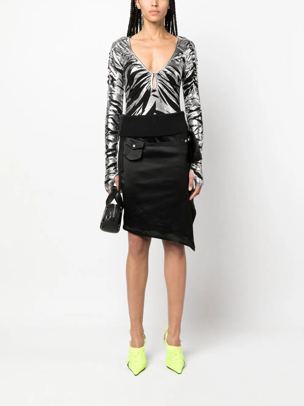 Diesel Asymmetrische rok - Zwart