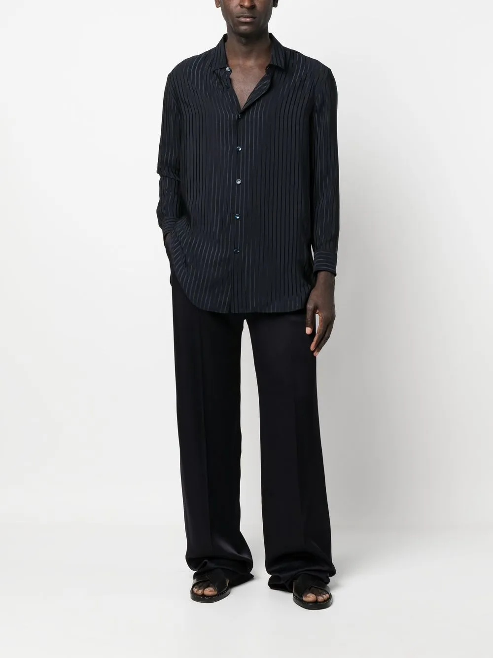 Saint Laurent Gestreept overhemd - Blauw