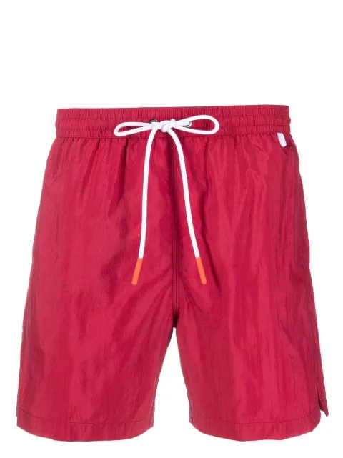 Isaia contrast drawstring swim shorts