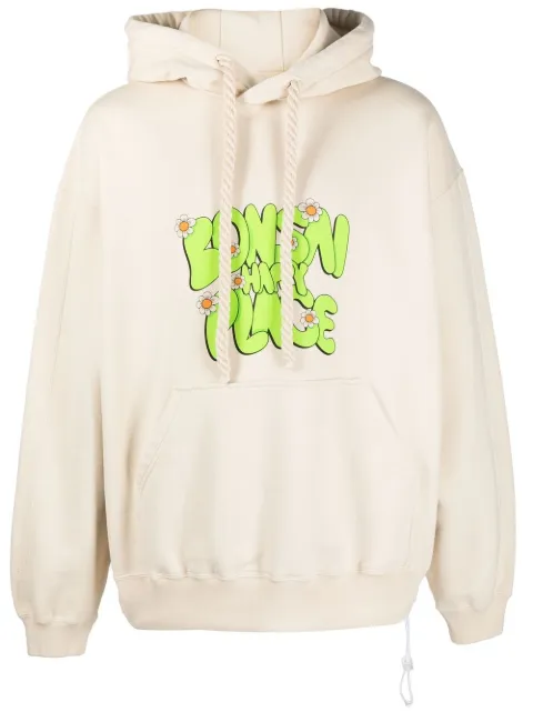 Bonsai - logo-print cotton hoodie