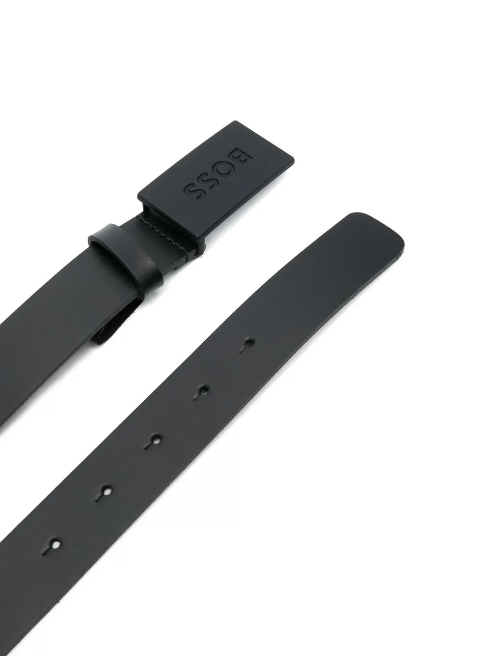BOSS Kidswear Leren riem - Zwart