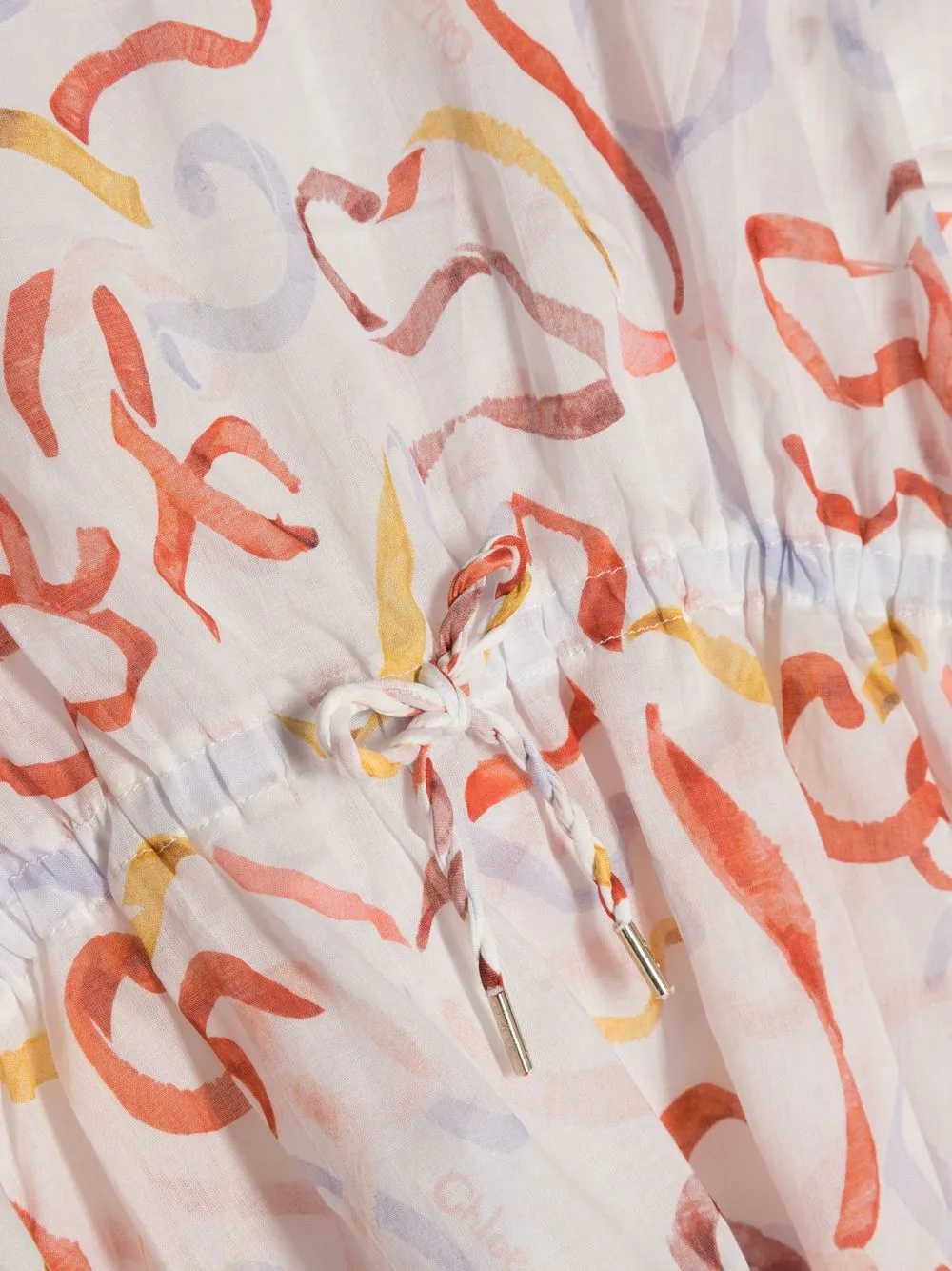 Shop Chloé All-over Graphic-print Dress In White