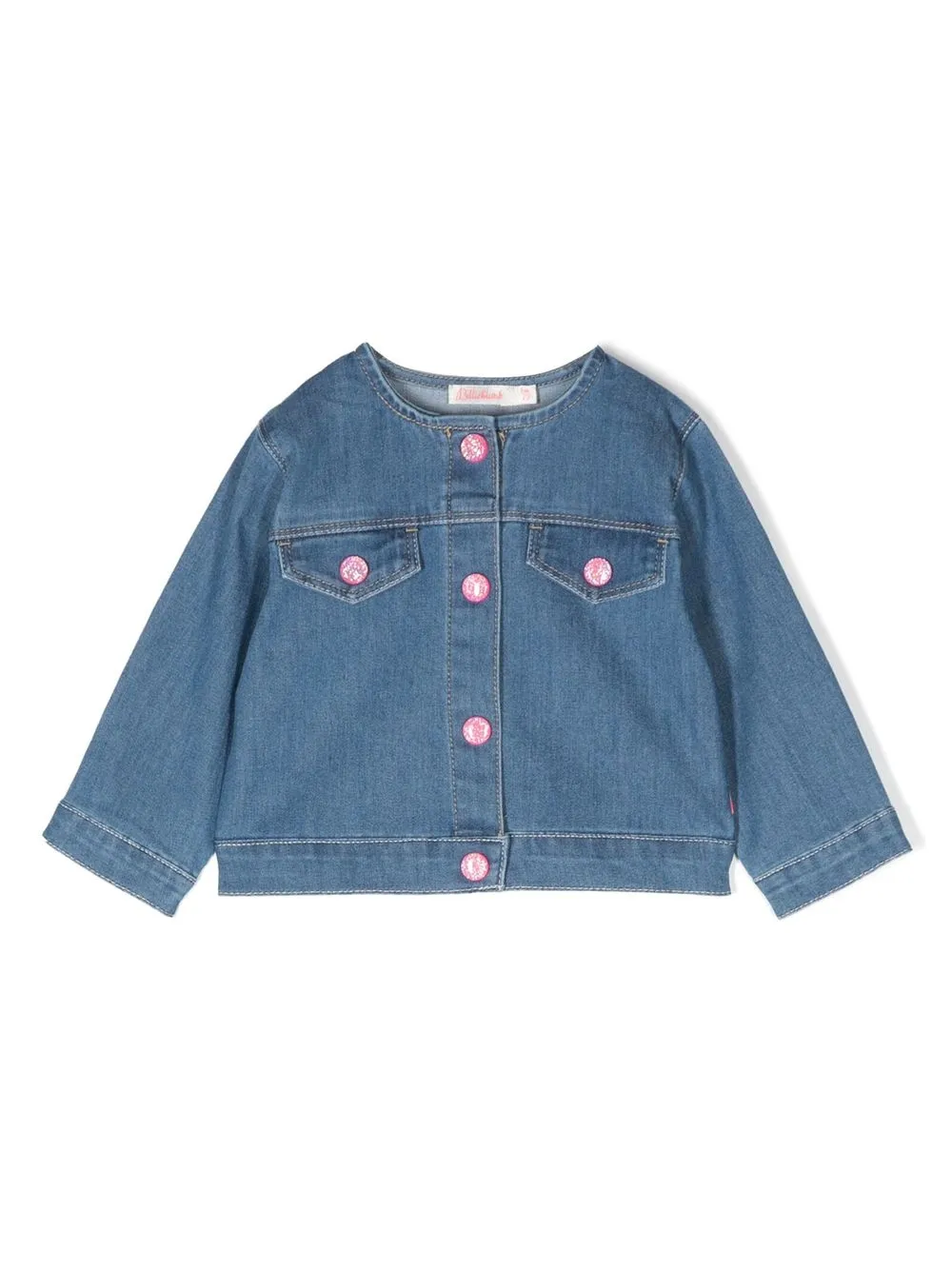 

Billieblush rear logo-print denim jacket - Blue