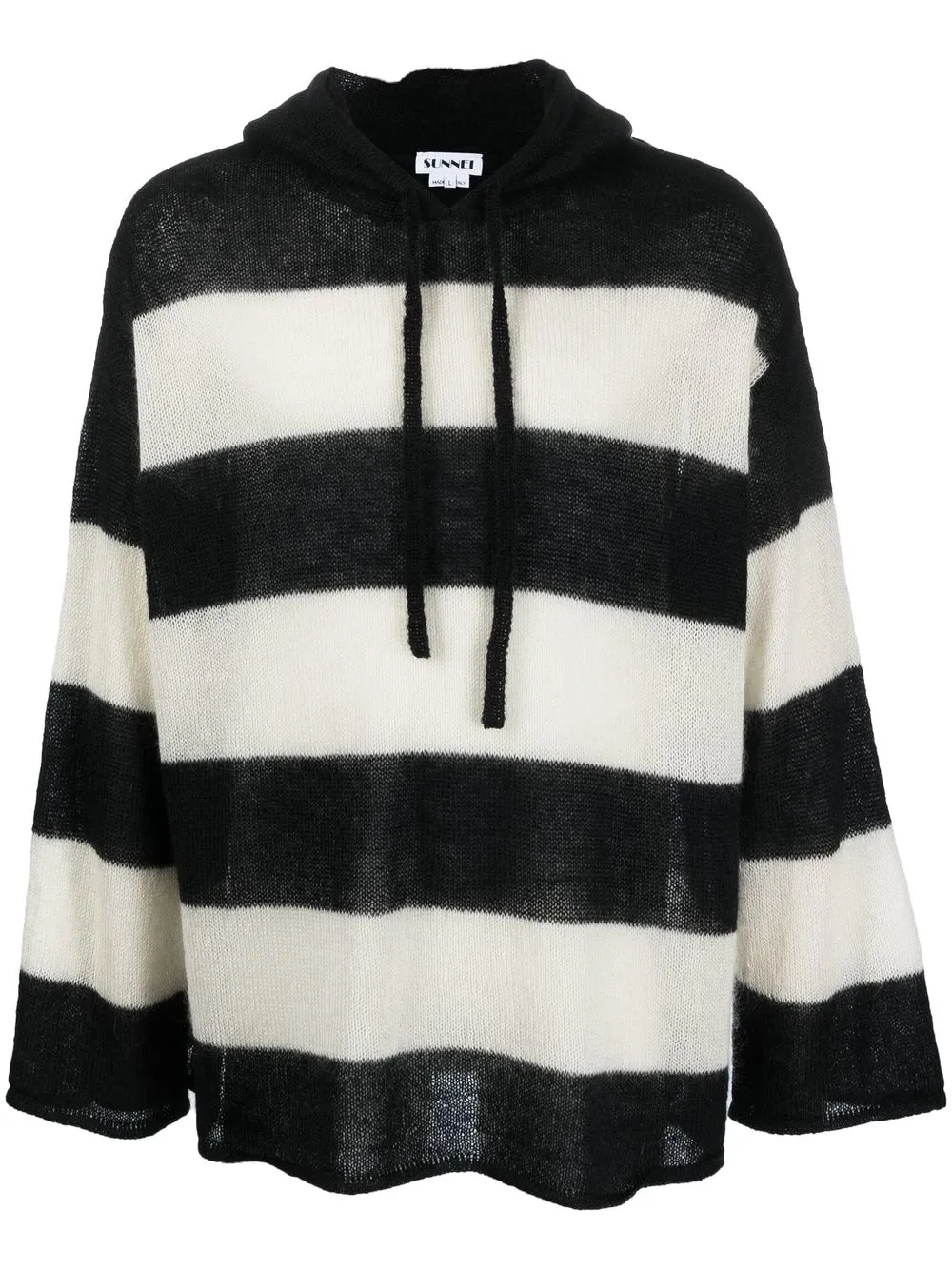 

Sunnei horizontal stripe-pattern hoodie - Black