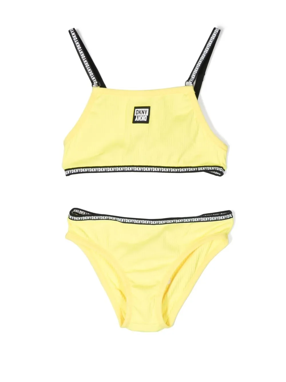 

Dkny Kids logo-print detail bikini set - Yellow