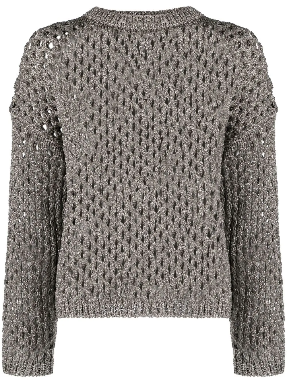 

Fabiana Filippi metallic-threading open-knit jumper - Grey