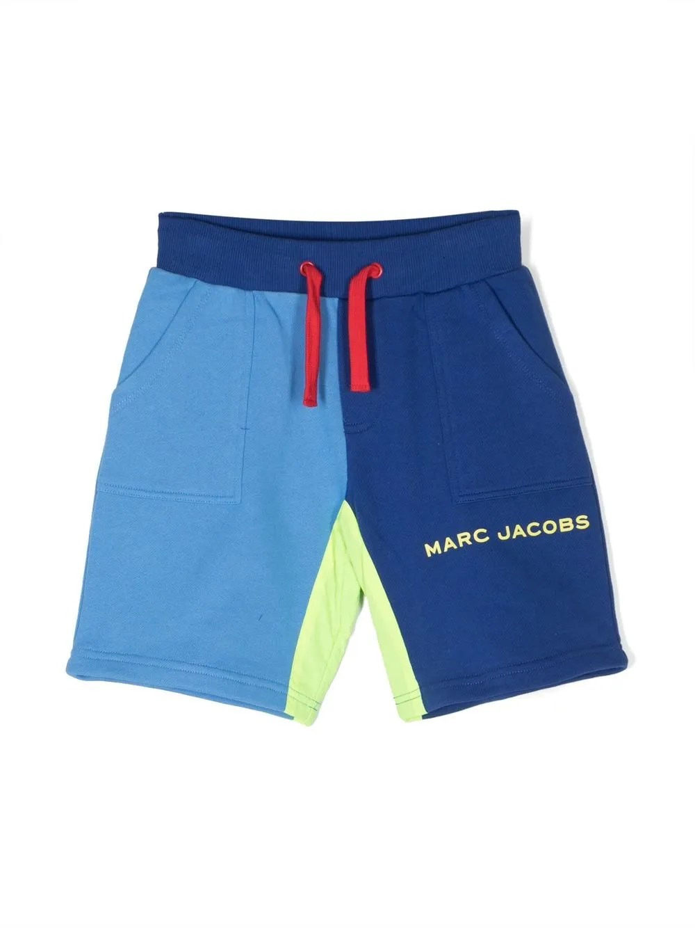 MARC JACOBS COLOUR-BLOCK PANEL LOGO SHORTS