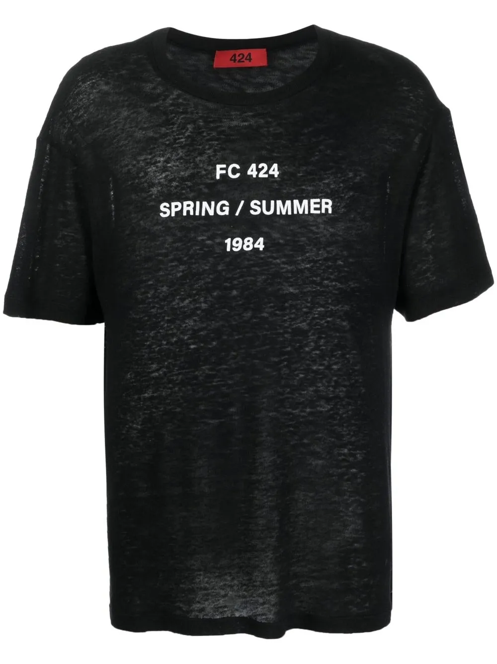 

424 playera con detalle del logo bordado - Negro
