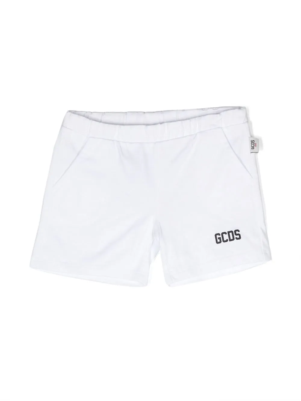 

Gcds Kids logo-print detail shorts - White