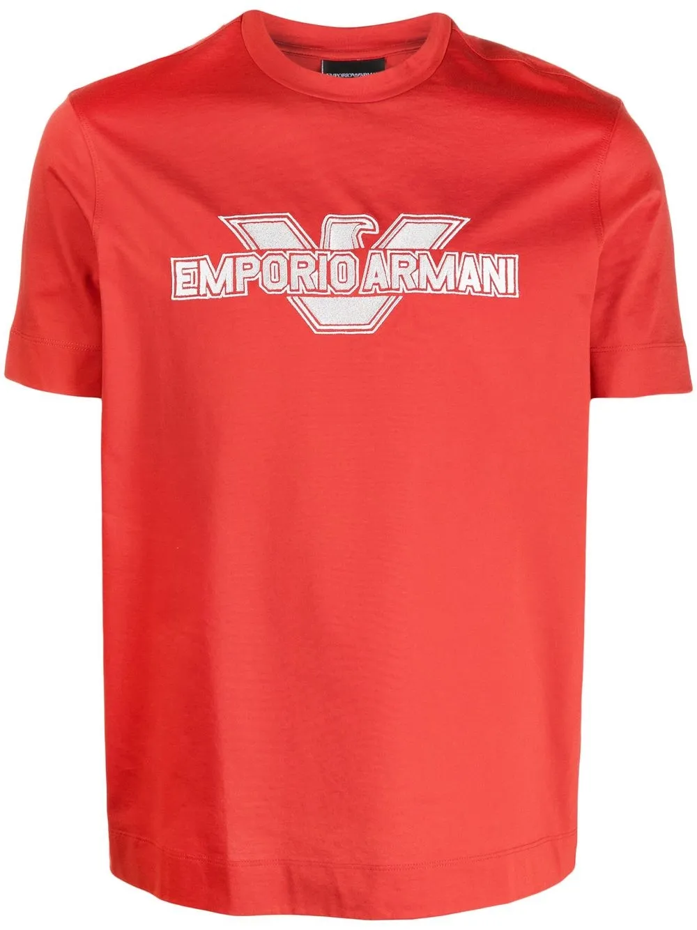 

Emporio Armani logo-embroidered cotton t-shirt