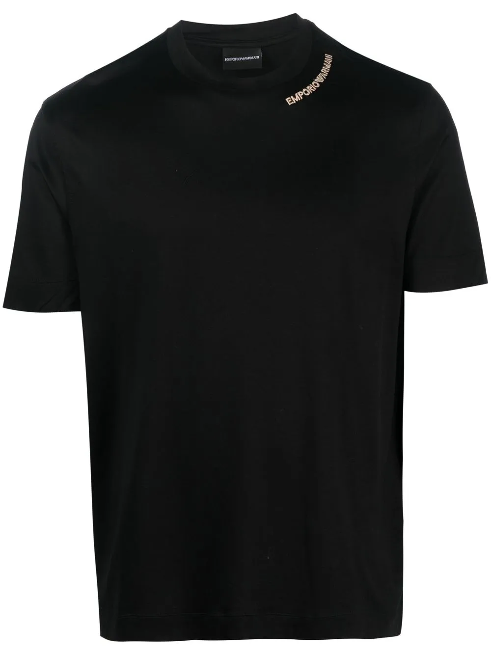 

Emporio Armani embroidered-logo short-sleeve T-shirt - Black