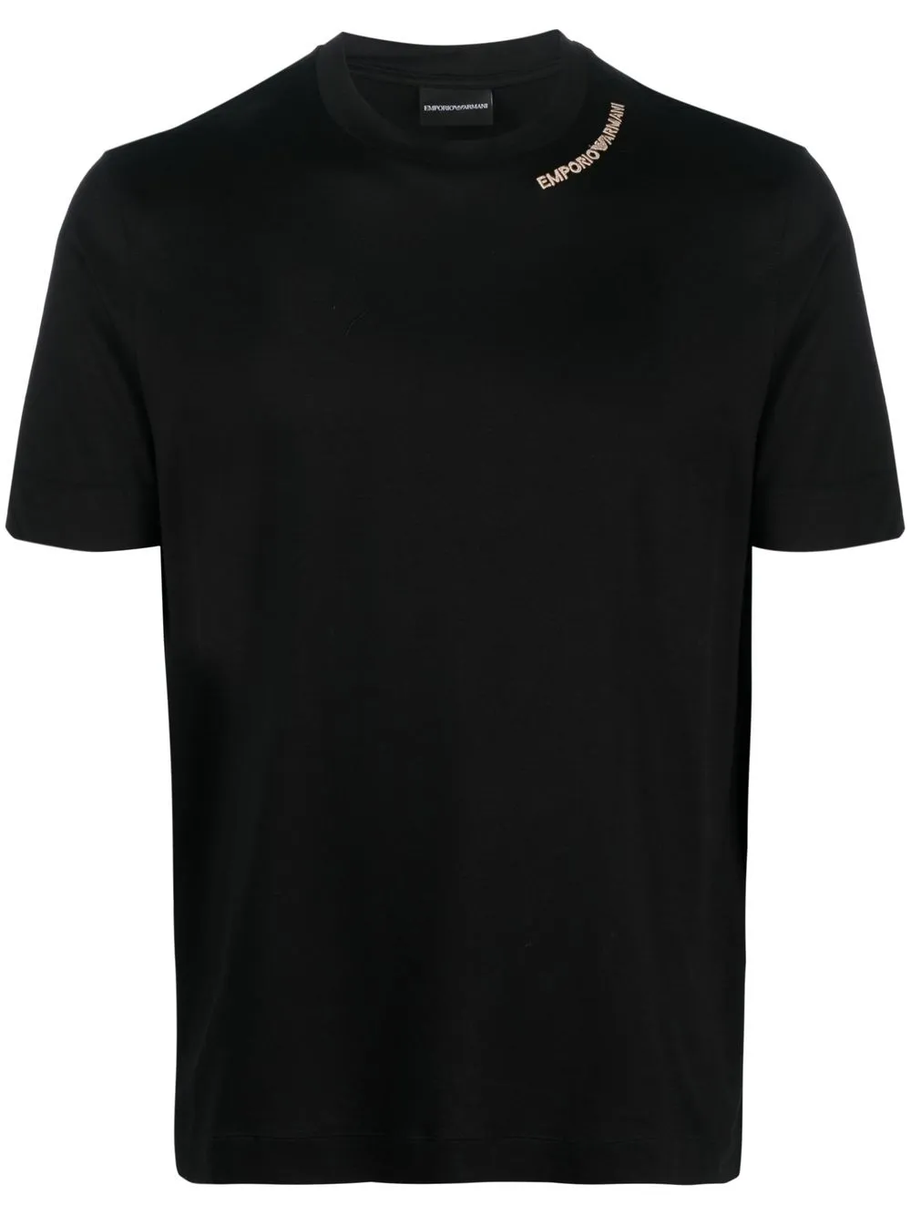 

Emporio Armani playera manga corta con logo bordado - Negro
