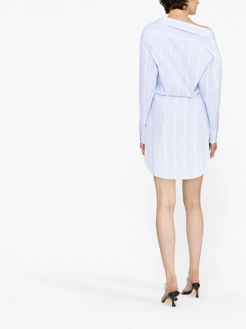 Alexander Wang Blue Off-The-Shoulder Shirt Dress | Smart Closet