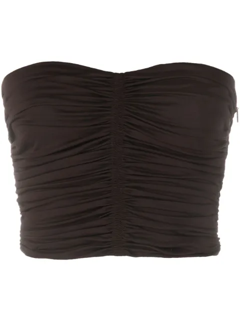Saint Laurent ruched strapless top
