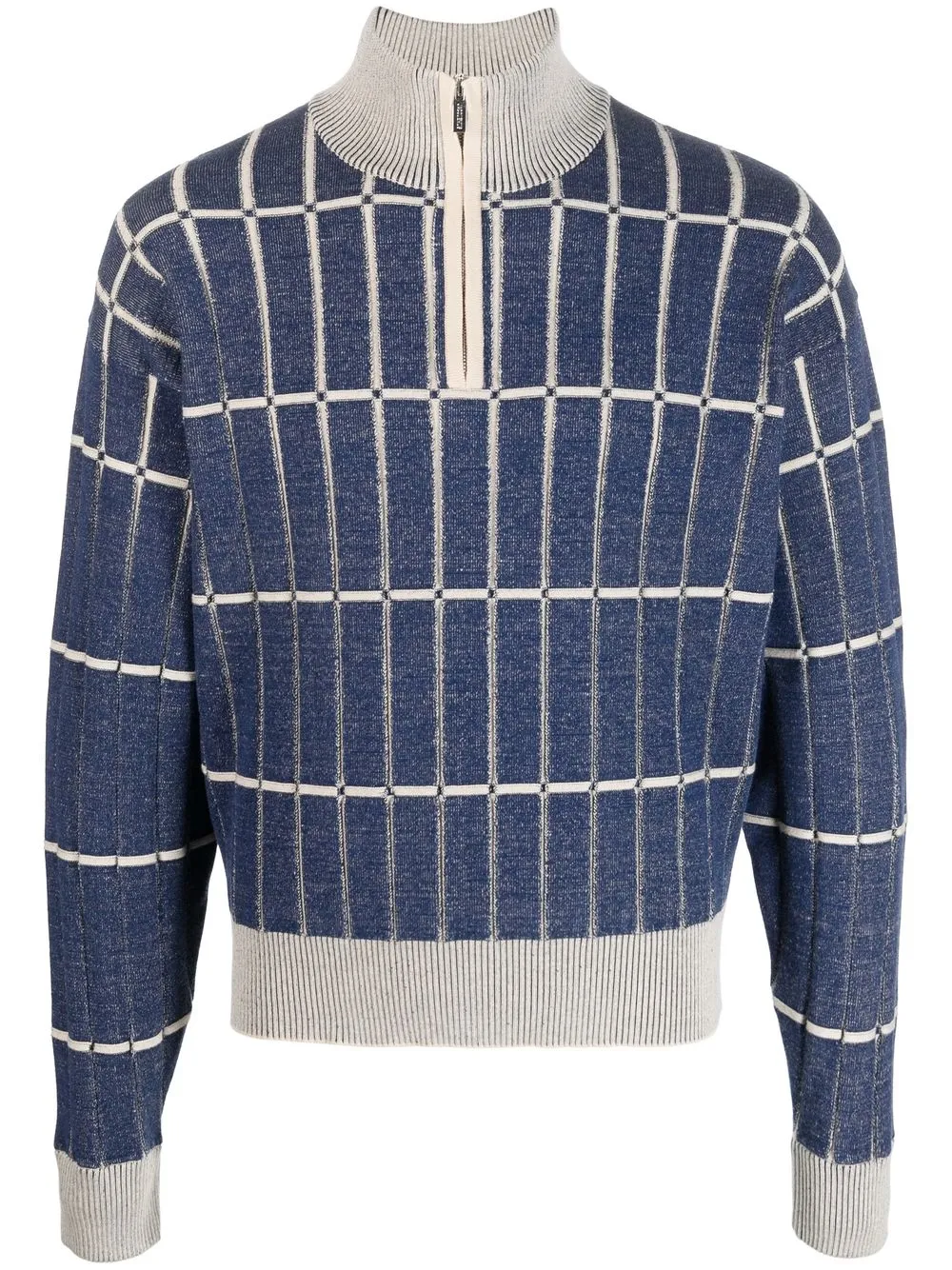 

Jacquemus Le pull Malha checkered-knit jumper - Blue