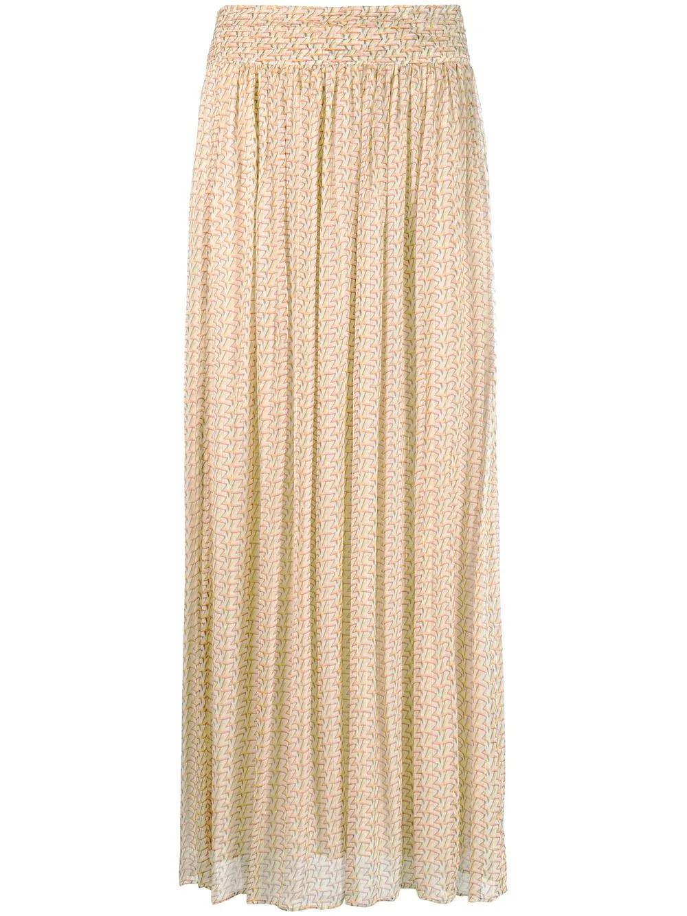 

Zadig&Voltaire monogram-print maxi skirt - Neutrals