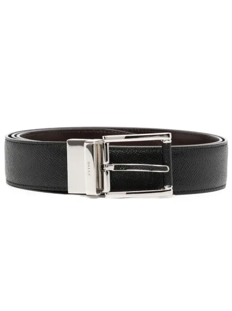 Bally leather buckle belt