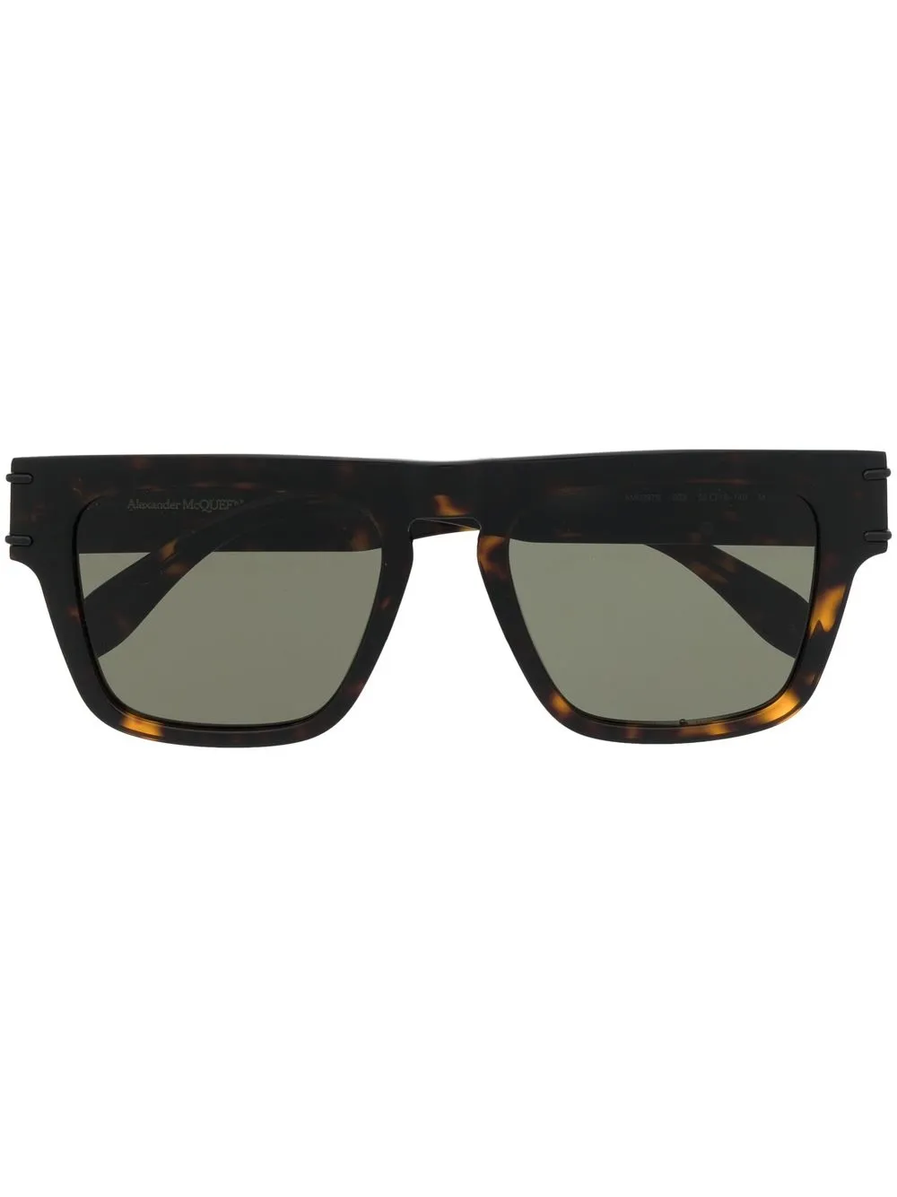 Alexander Mcqueen Tortoiseshell Logo Sunglasses