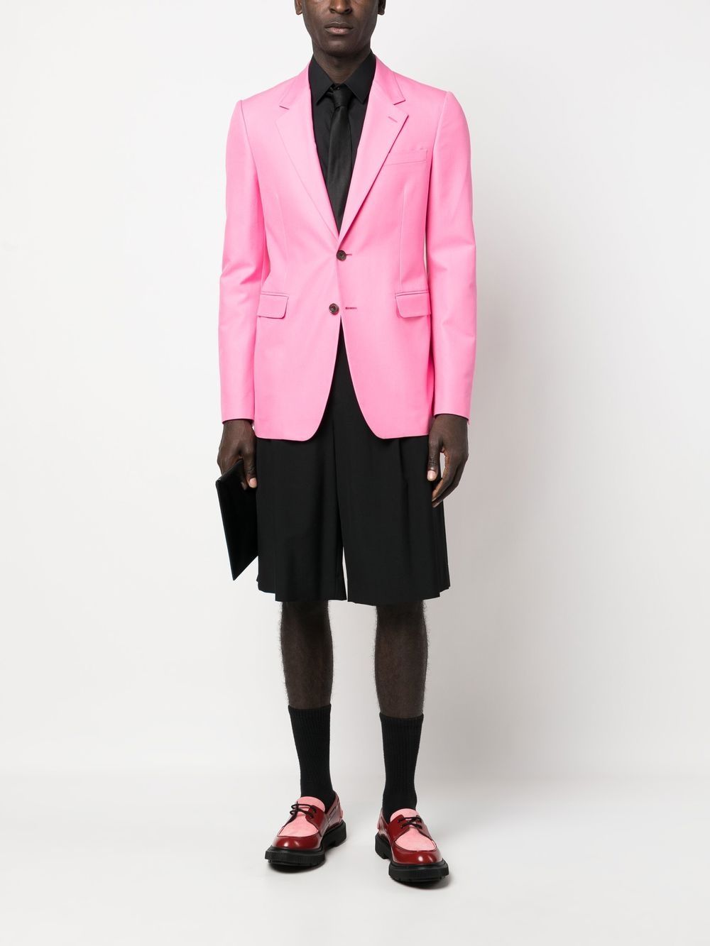 Shop Alexander Mcqueen Single-breasted Button Blazer In Pink