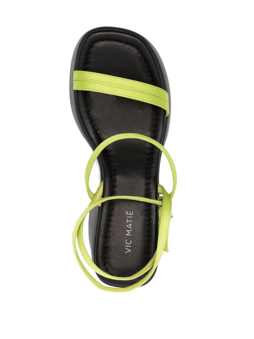 Shop Vic Matie Chunky Leather Sandals In Grün