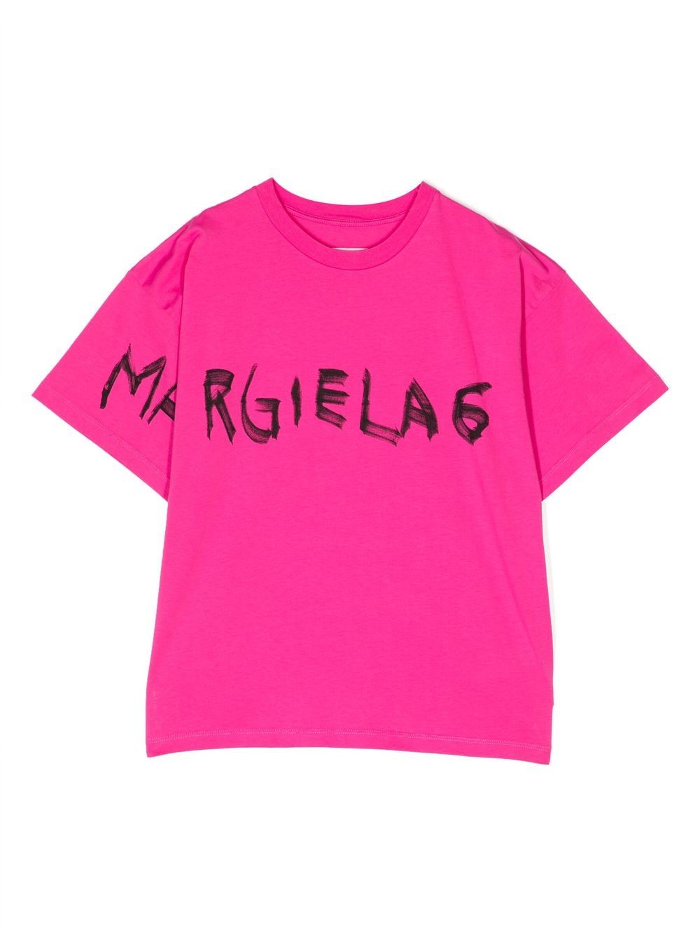 

MM6 Maison Margiela Kids logo-print cotton T-Shirt - Pink